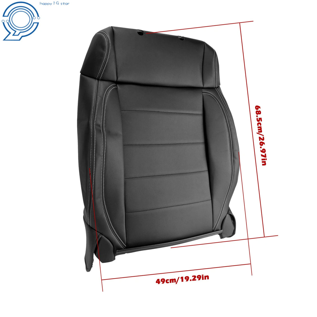 Left Front Seat Back Cover for Jeep Wrangler (2007–2012) Synthetic Leather