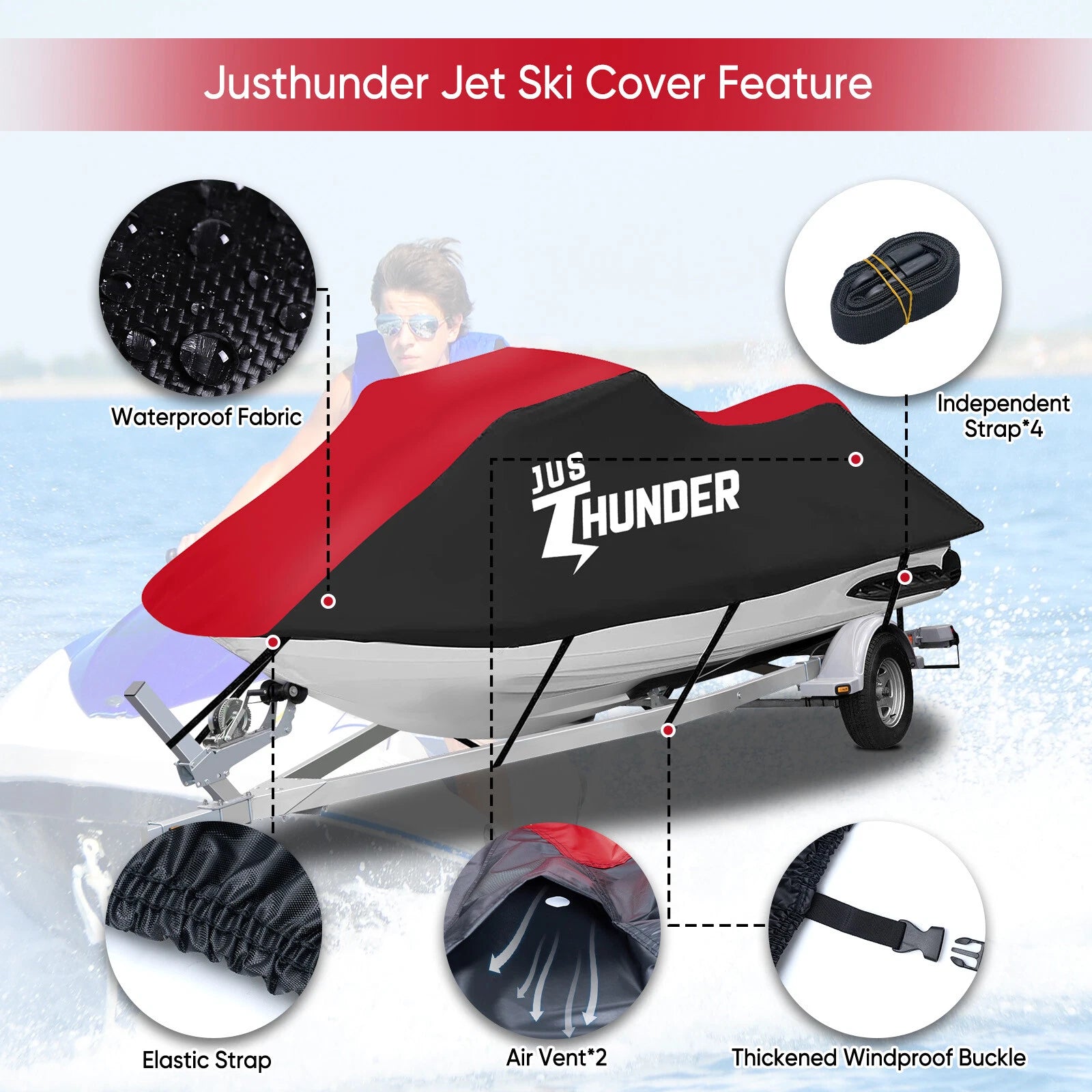 Waterproof Jet Ski Cover for Sea-Doo Spark Trixx (2017–2023)