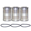 Set of 3 Engine Oil Filters for Chevrolet GMC Studebaker (Iso StdAsp)
