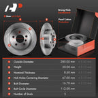 Rear Disc Brake Rotors & Ceramic Pads for BMW i3 (2014-2016)
