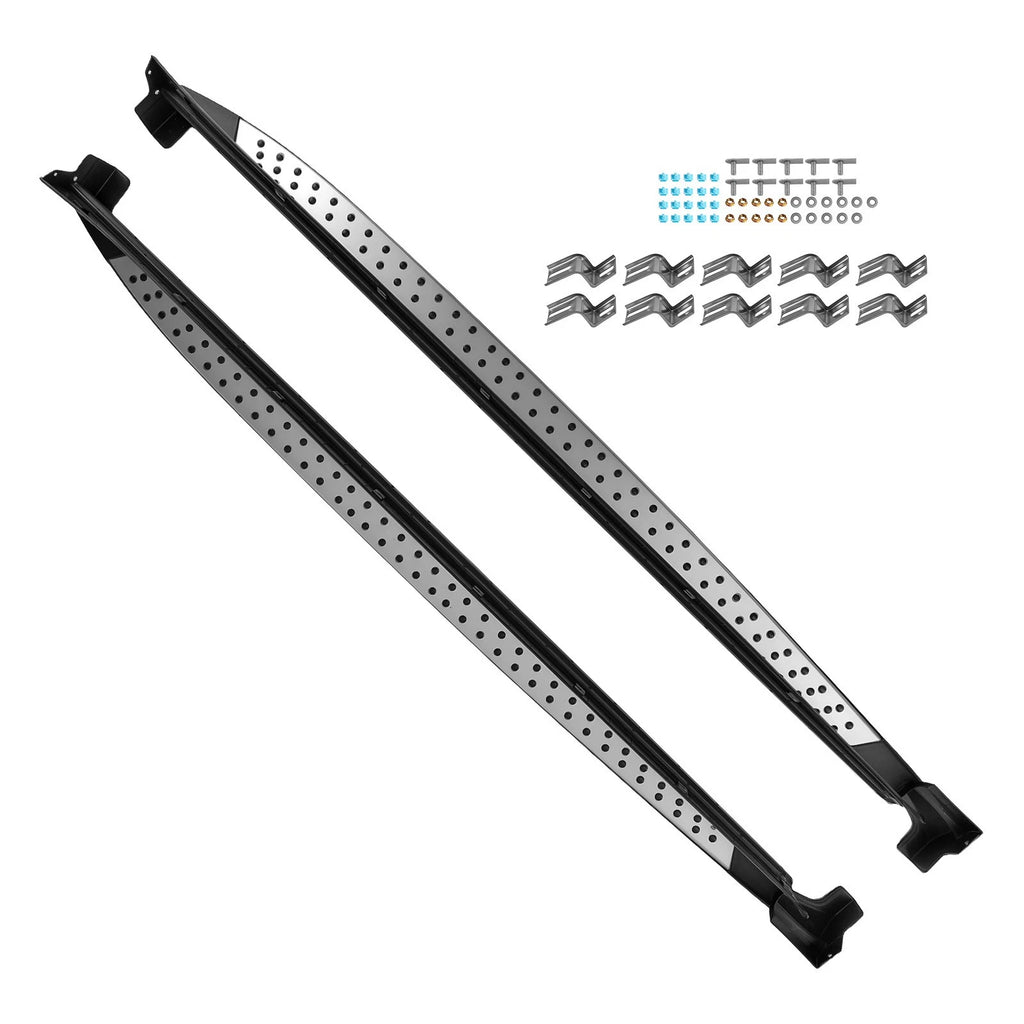 Black Running Board Steps for Hyundai Santa Fe (2019–2023) Aluminum Non-Slip