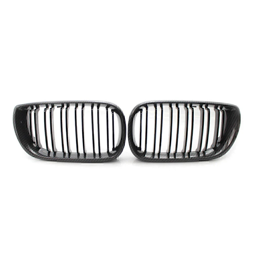 Carbon Fiber Double Slat Front Kidney Grille for BMW E46 Sedan (2002-2005)