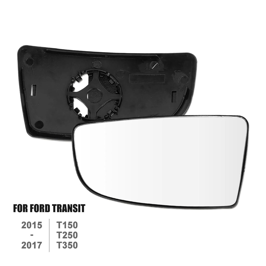 Left Side Mirror Glass w/ Backing Plate for Ford Transit T150 T250 T350 (2015–2020)
