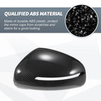Pair Rearview Mirror Cover Cap Black Carbon Fiber for Audi TT TTS TTRS MK2 R8 (2006–2015)