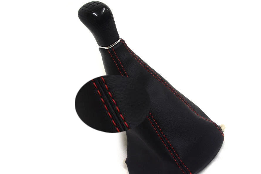 Manual Shift Boot Cover for Honda Civic (1998–2002) Black Red Stitch