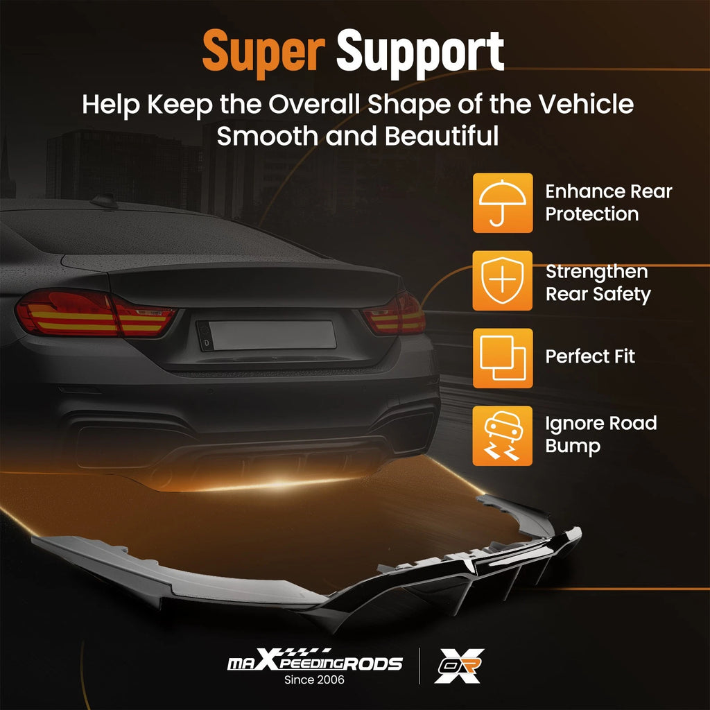 Performance Rear Bumper Lip for BMW F87 M2 Coupe (2015–2020) Gloss Black