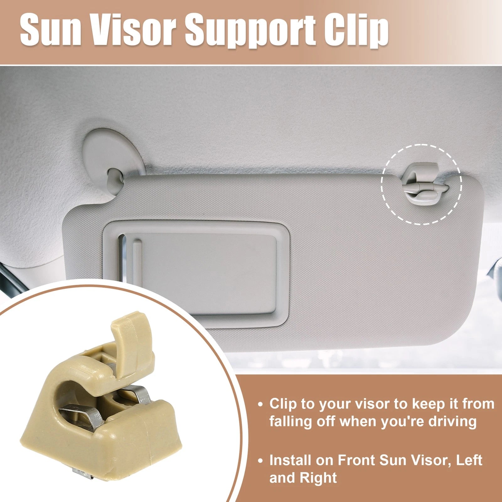2X Sun Visor Support Clip Retainer No.A12681000128412 for Mercedes-Benz 
