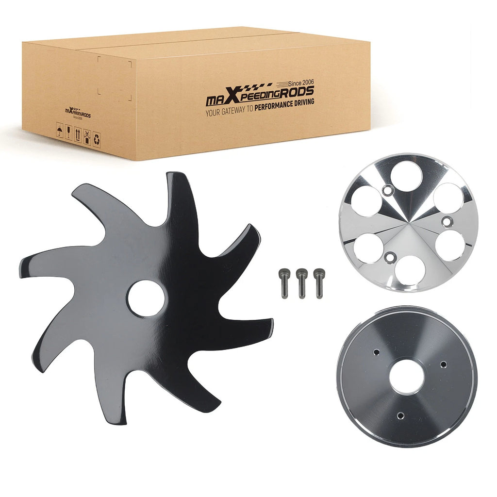 Billet V-Belt Alternator Pulley & Cooling Fan for Holden Chevy (YYYY–YYYY)