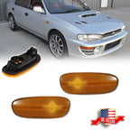 2X Amber Lens Front Side Marker Signal Lights for Subaru Impreza (1993–2001)