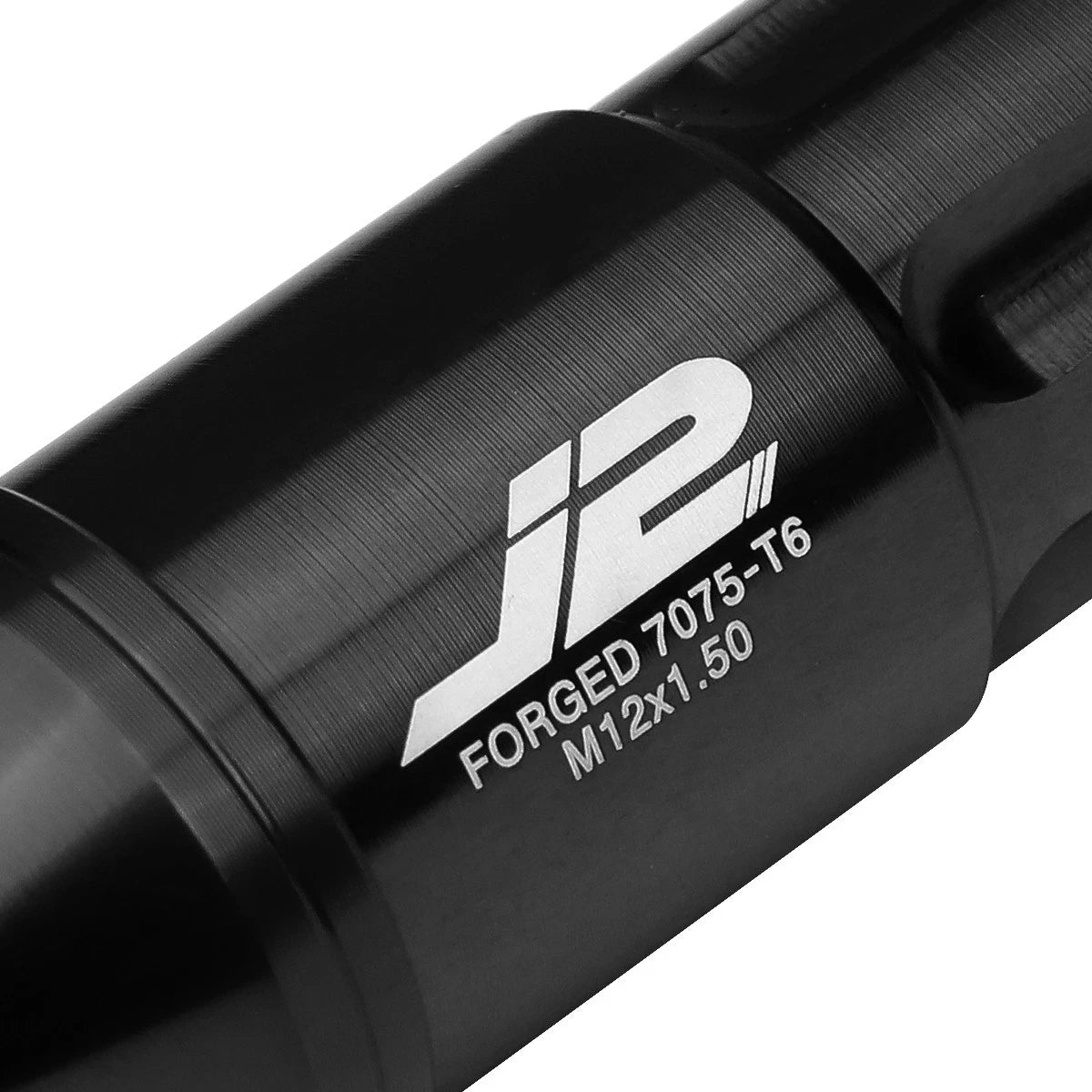 20Pcs J2 7075 Forged Aluminum M12x1.5 Open-End Lug Nut Kit w/Adapter Black
