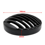 Black Aluminum Shallow Cut Headlight Grill Cover for Bobber