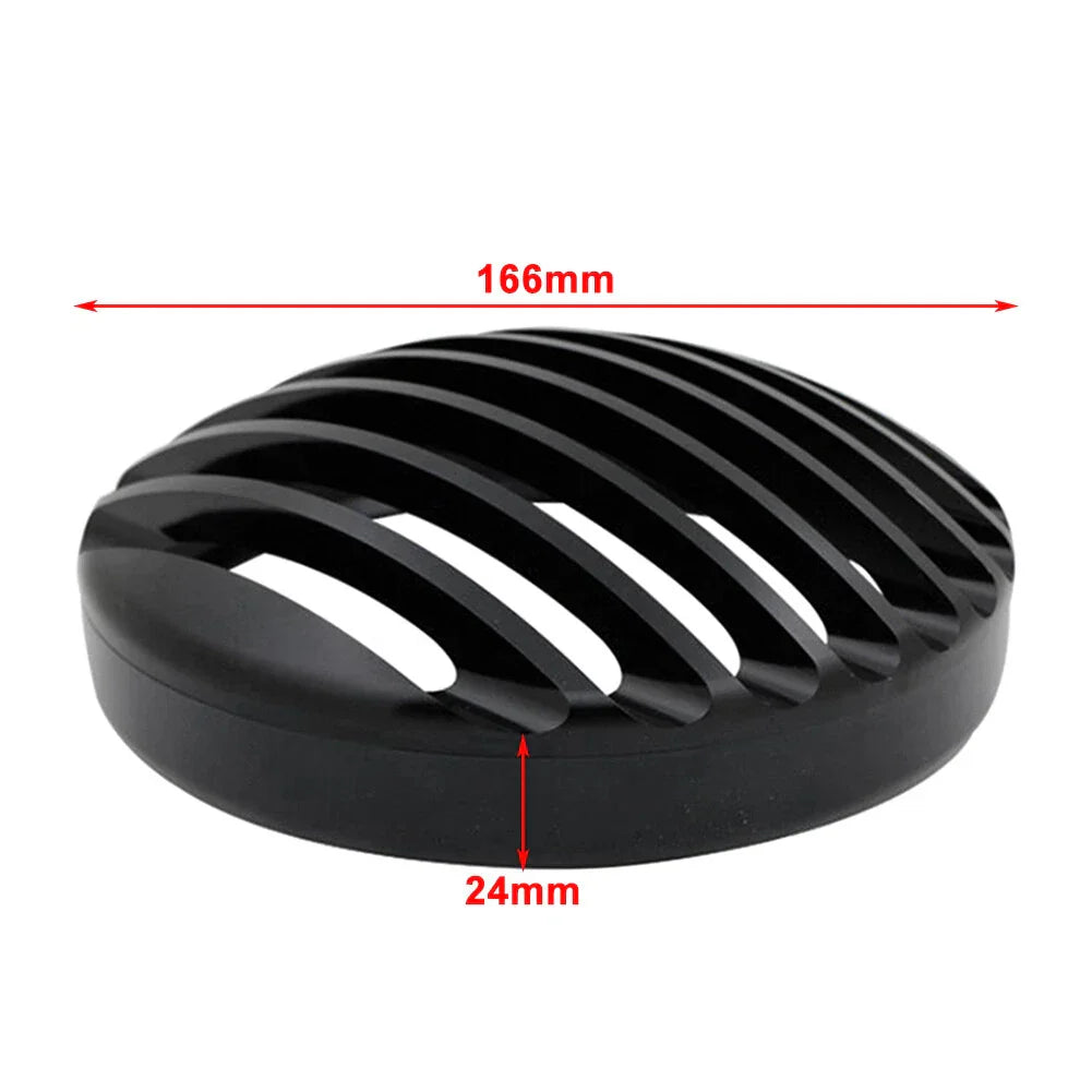 Black Aluminum Shallow Cut Headlight Grill Cover for Bobber