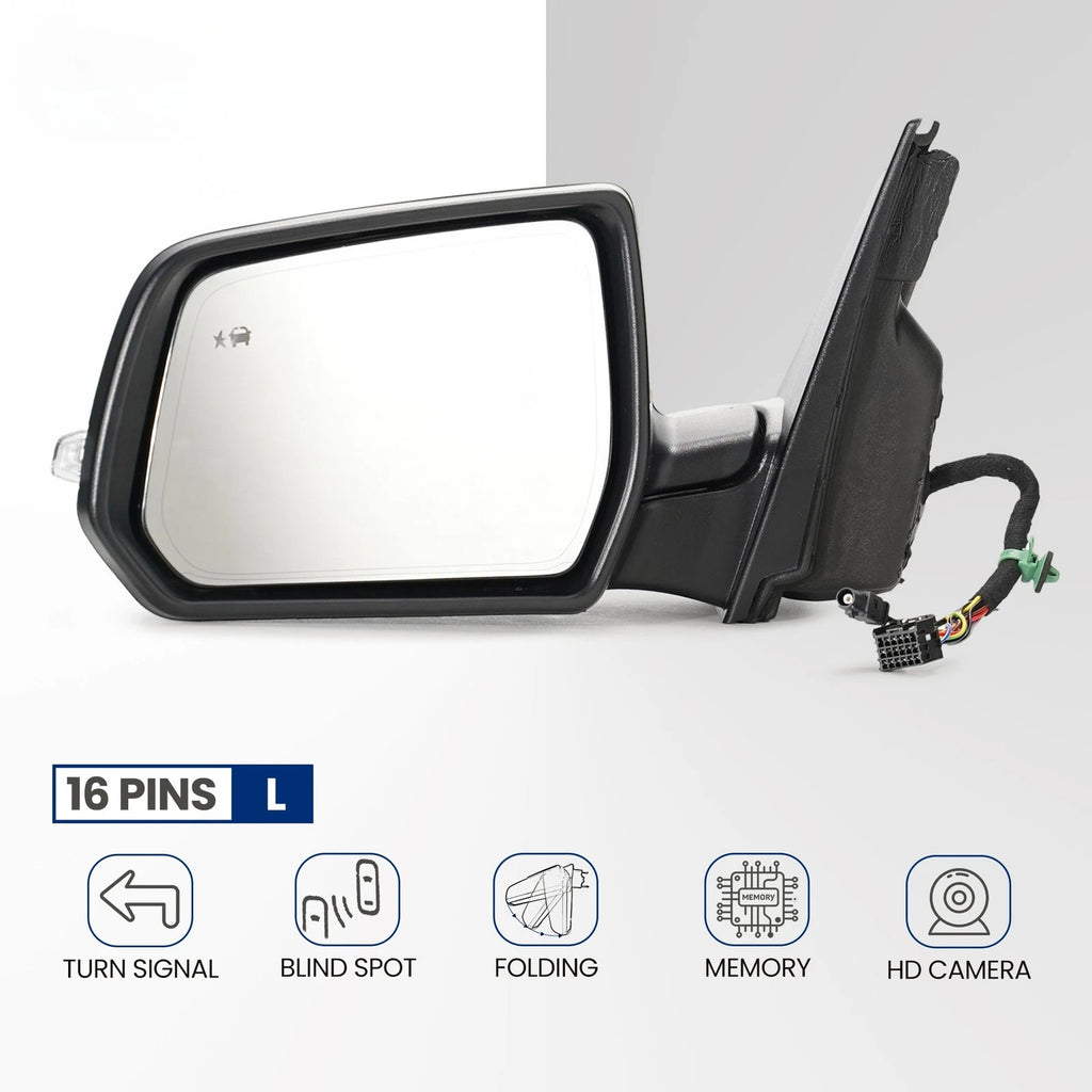 Side Mirror for Chevy Traverse (2022–2024) w/ Turn Signal, BSD, Camera, 16 Pin
