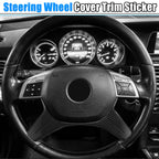 Carbon Fiber Pattern Steering Wheel Cover Trim for Mercedes Benz 