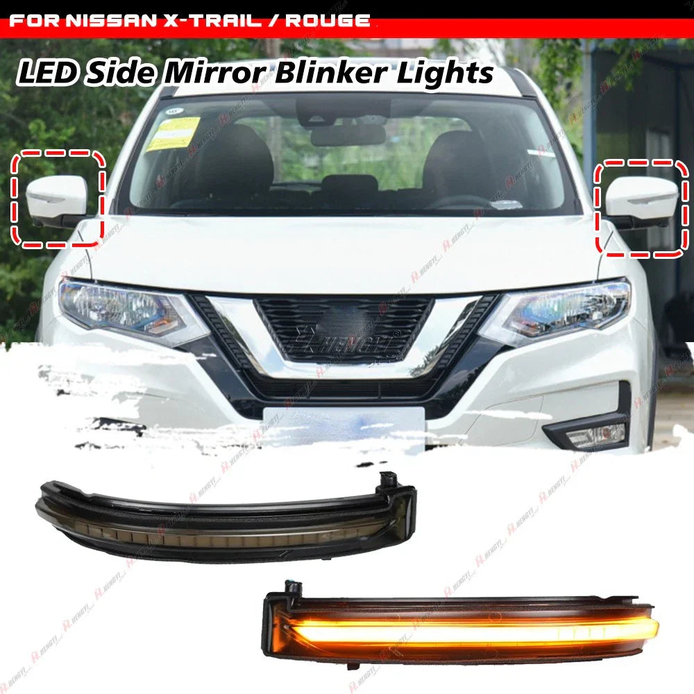 Smoked Dynamic Mirror Turn Signal Light for Nissan Pathfinder (2017–2020)