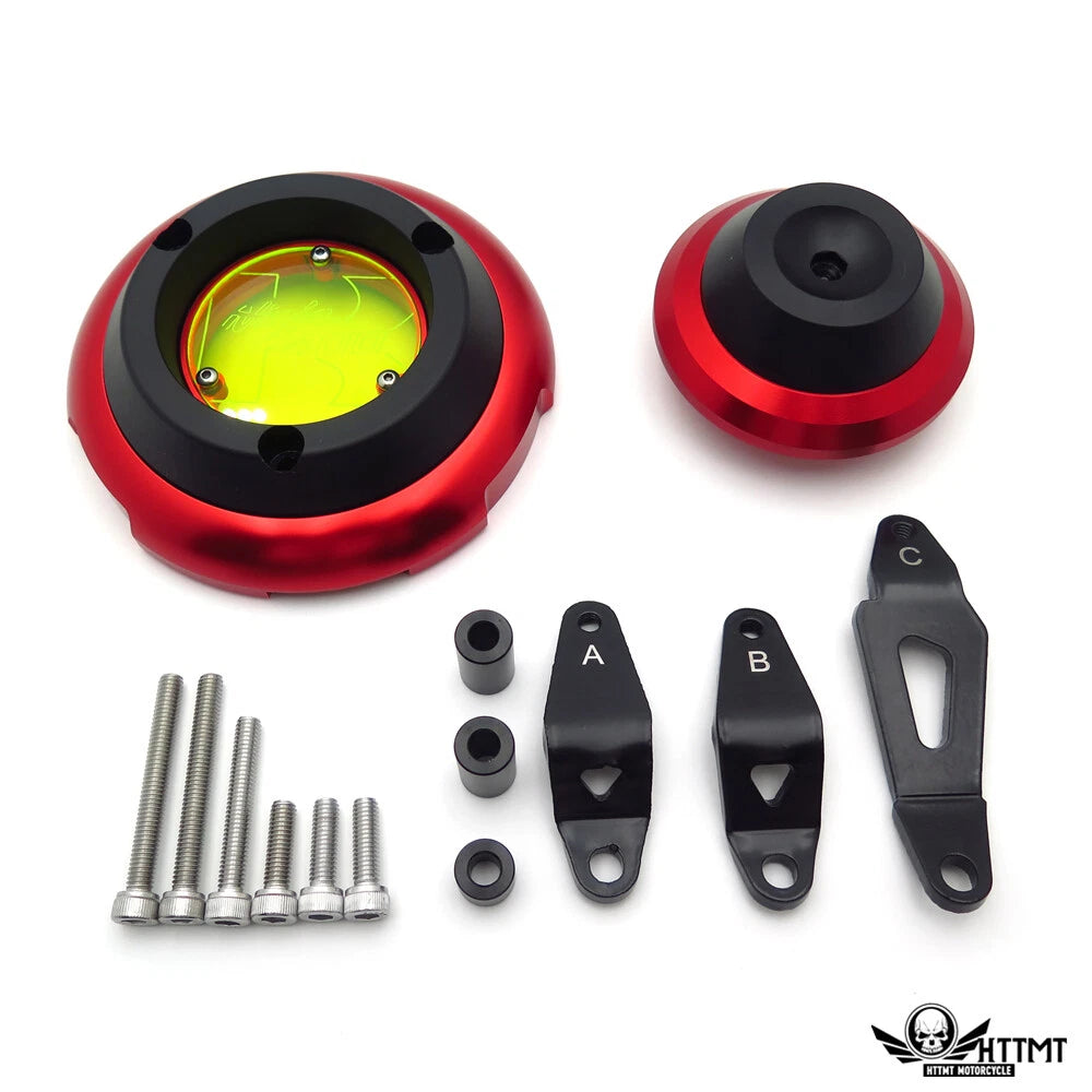 CNC Engine Case Cover Guard Kit for Kawasaki Ninja 400 (2018–2019) Red