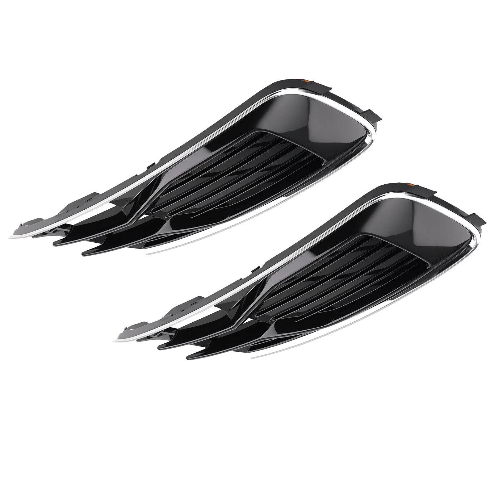 2X Front Bumper Fog Light Grille for Audi A6 C7 (2014–2018)