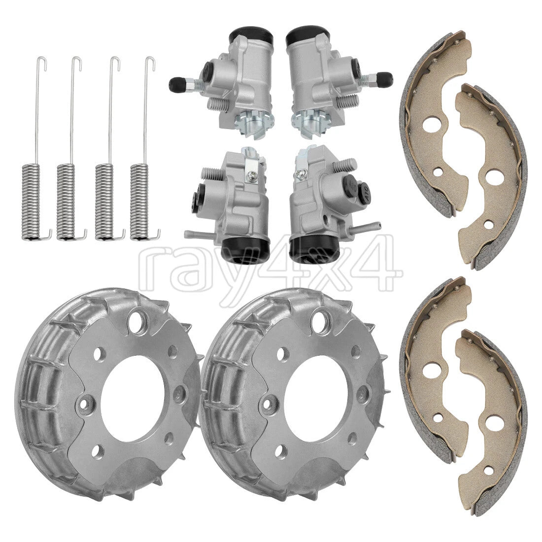 Front L/R Brake Cylinder & Drum Kit for Honda Rancher 400 TRX400 (2004–2007)
