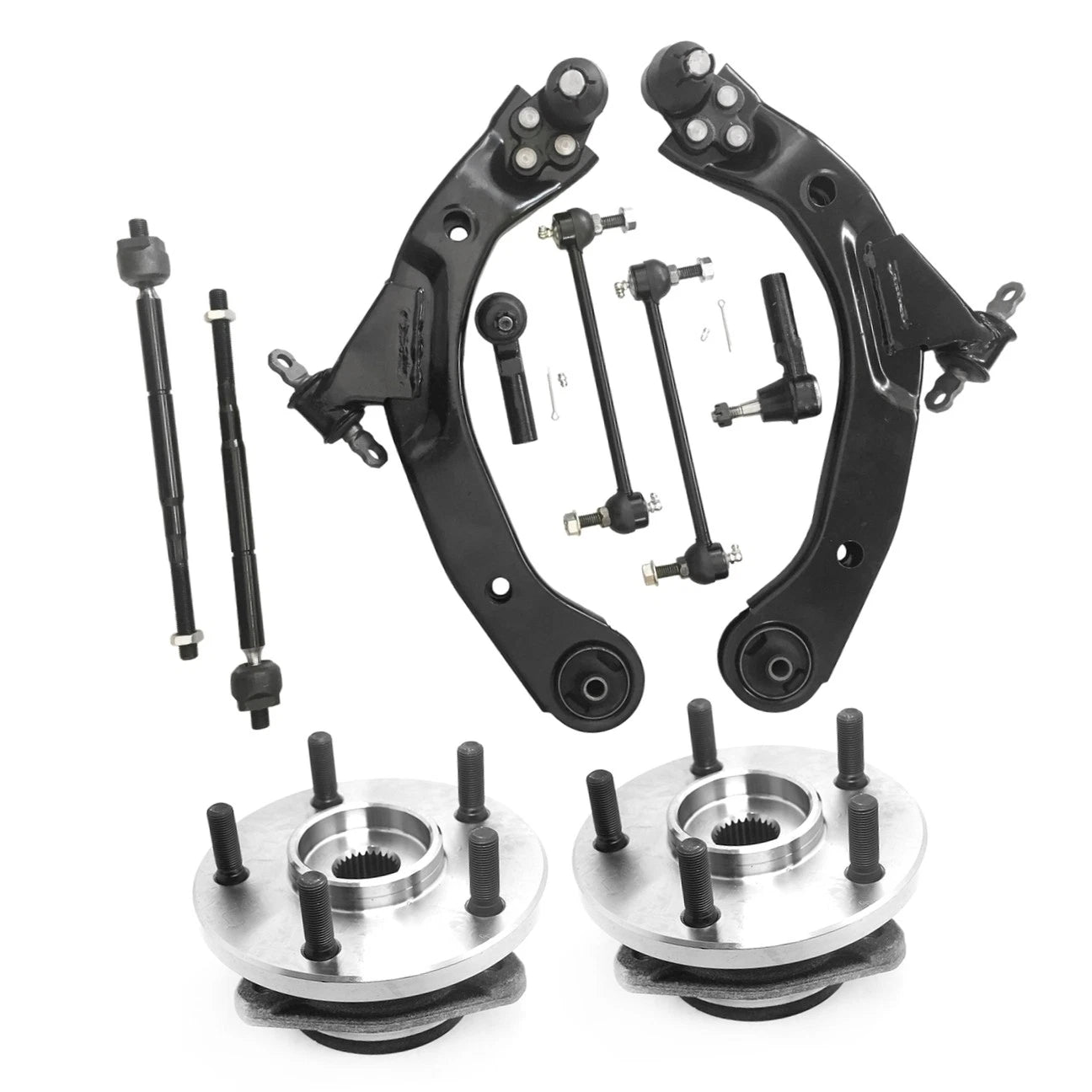 Wheel Hub & Suspension Control Arm Ball Joint Kit for Chevy Pontiac Cobalt G5 (2005–2010)