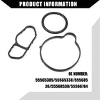 Set of 1 Oil Cooler Gasket for Buick Encore (2013–2021) No.55565385 Rubber Black