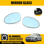 2X Blue Heated Mirror Glass for BMW 1/3 Series E88 E90 E91 E92 (2004–2013)
