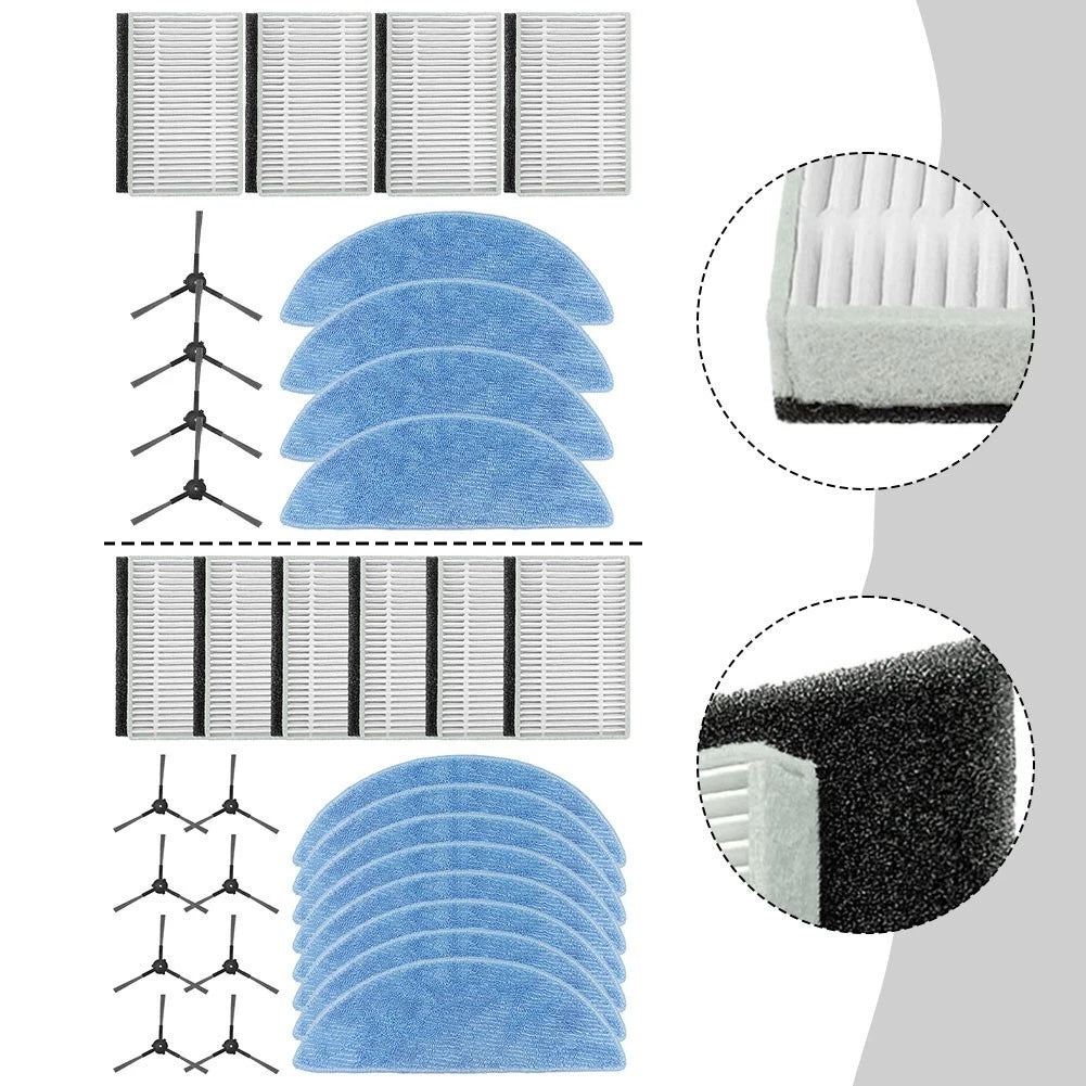 Set of 4 Replacement Mop Cloths and Filters for ECOVACS Y1 Pro