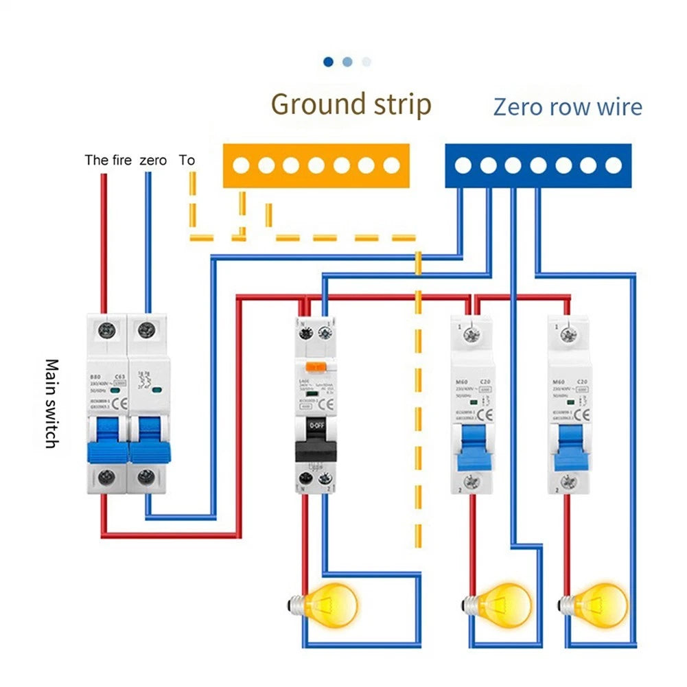 1P+N RCBO Circuit Breaker 230V 16A for Compact