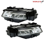 Set of 2 LED Headlights for Nissan Rogue SL/SV (2021–2023) Chrome Housing