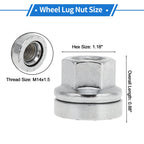 16 Pcs M14x1.5 Wheel Lug Nuts for Ford F-250 Super Duty (2003–2016) No.2C2Z1012AA
