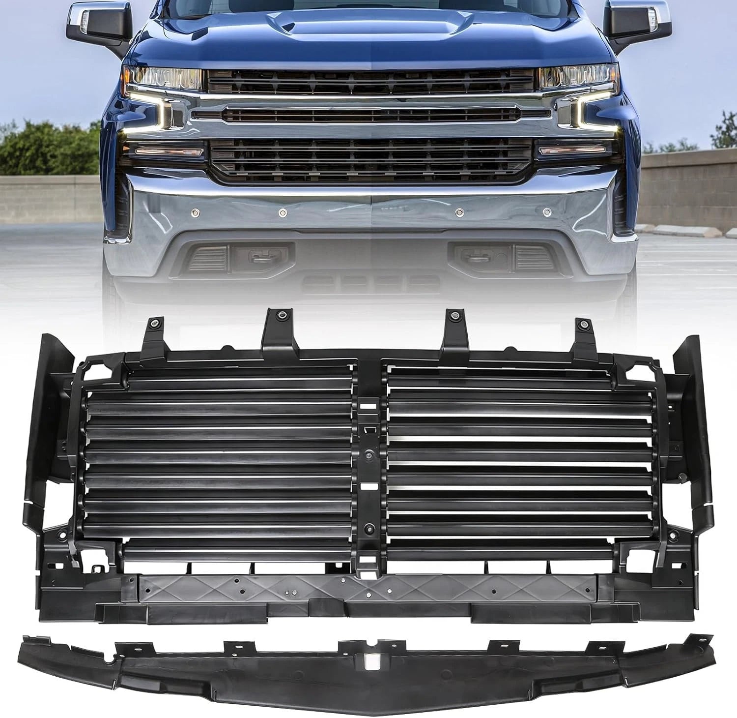 Front Radiator Active Grille Shutter for Chevy Silverado 1500 (2019–2023)