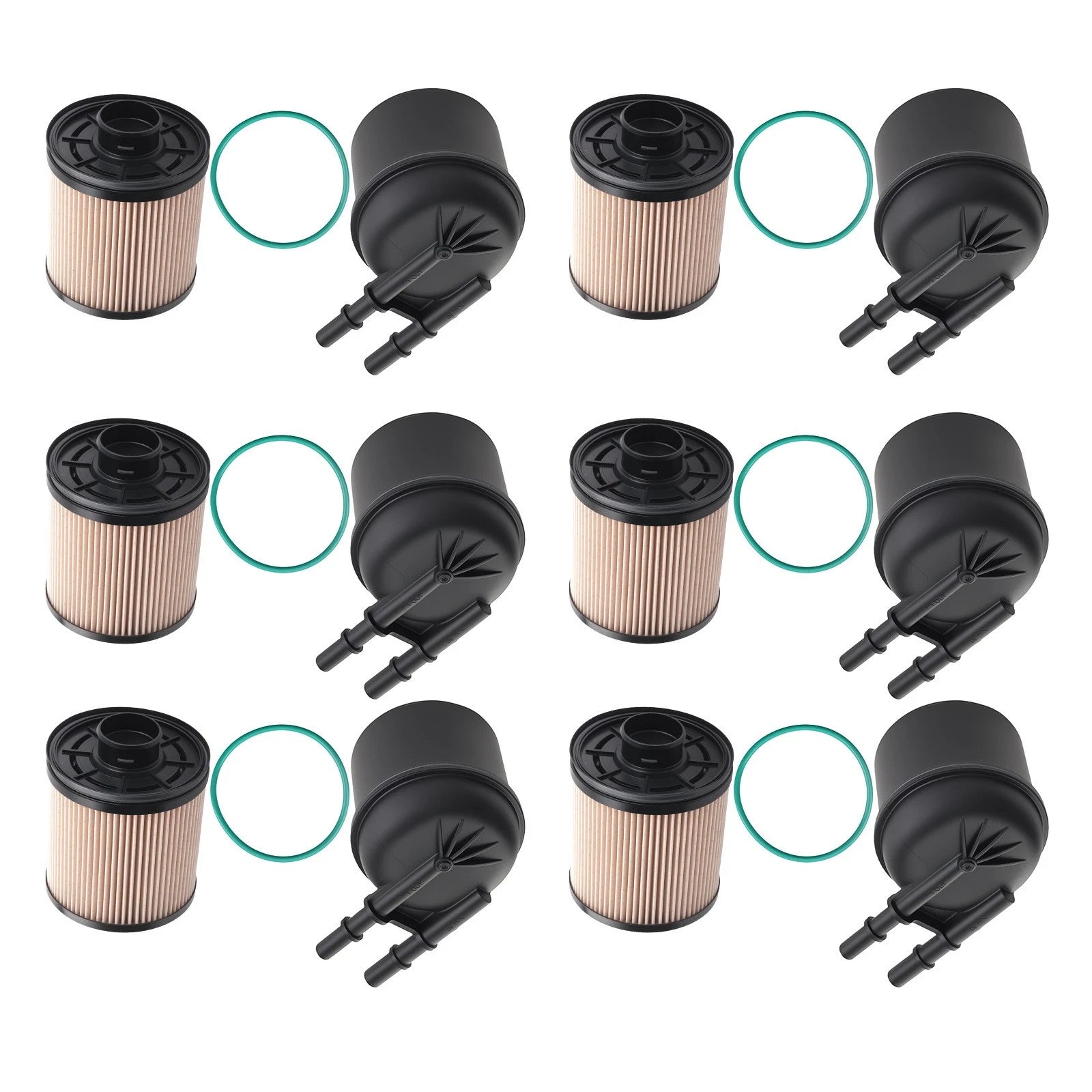 6X Diesel Fuel Filters for Ford F250 F350 F450 F550 Super Duty 6.7L (2011–2016)