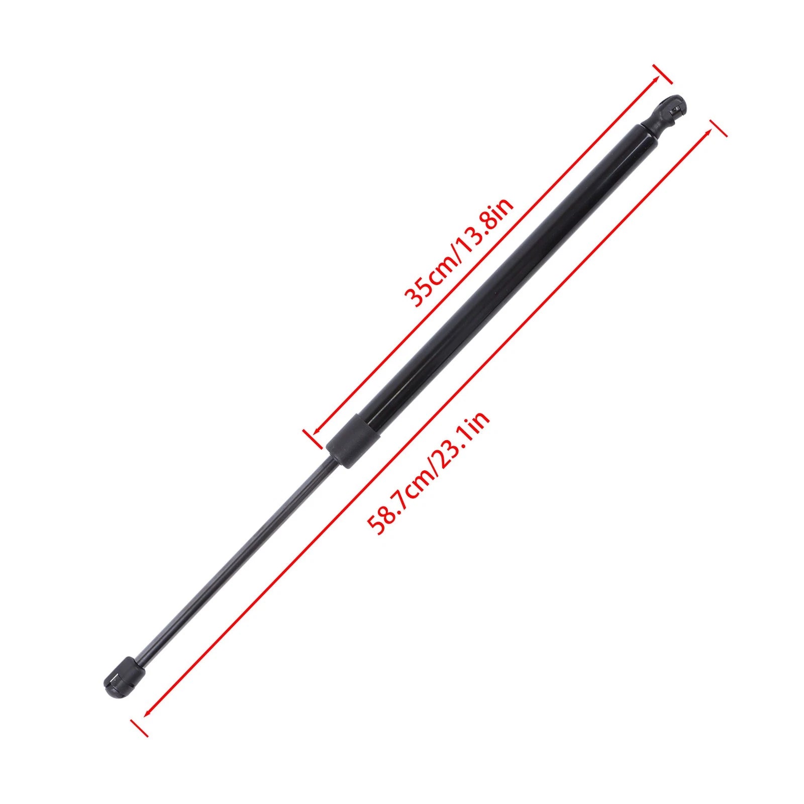 2X Rear Tailgate Support Bar for Ford Edge (2011-2015) Black Painted Steel