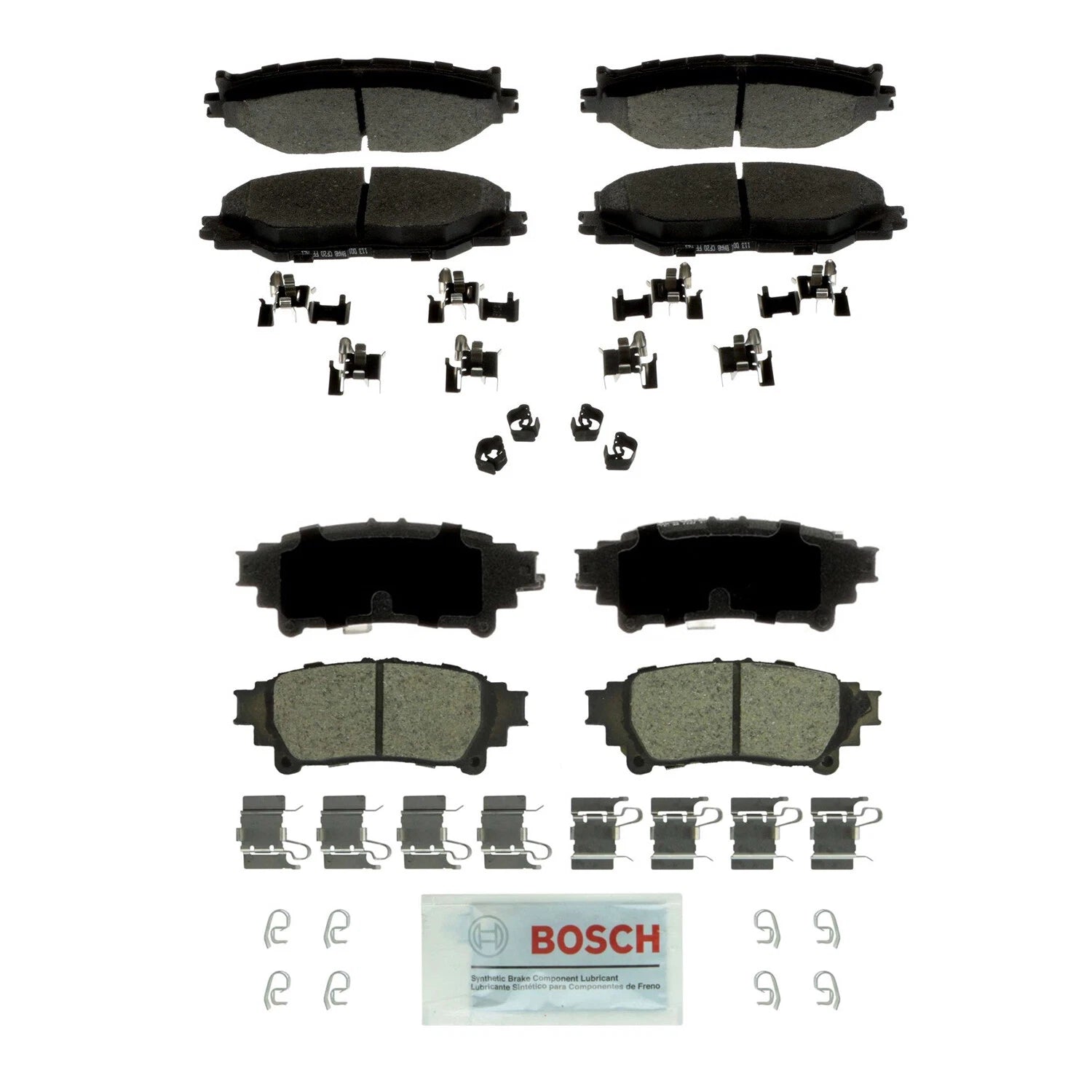 Set of 4 Bosch Blue Ceramic Disc Brake Pads for IS250 RWD Sedan (2014–2015)