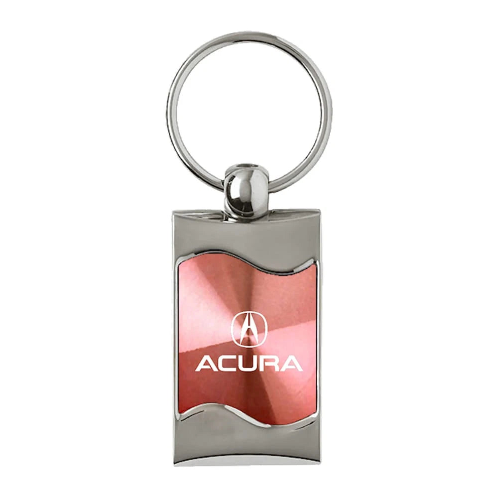 Pink Rectangular Wave Keychain - Officially Licensed for Acura