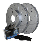 Front Brake Kit with 275mm Drilled Rotors & Akebono Pads for ES300, Avalon, Camry (1992–2006)
