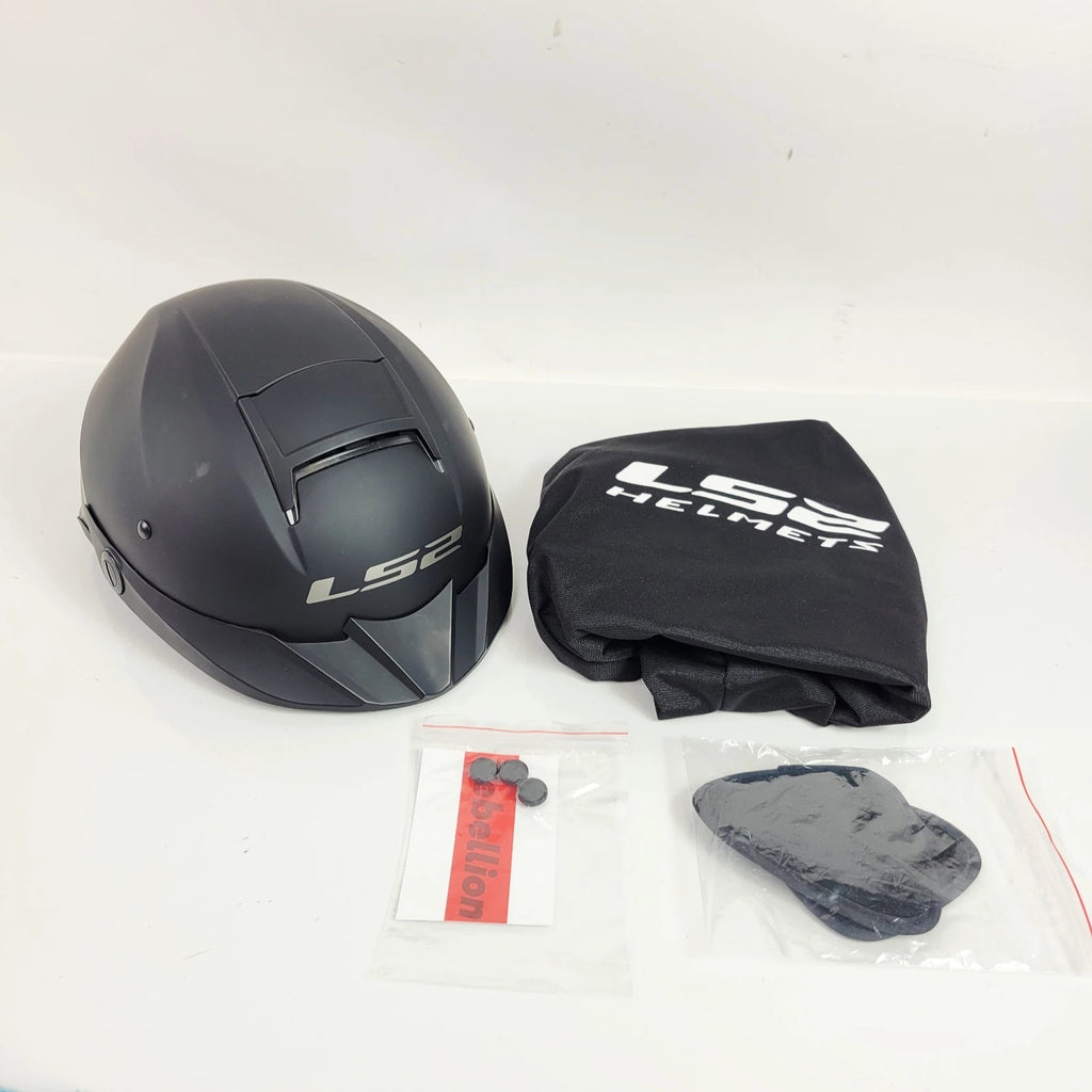 LS2 Rebellion OF590 Solid Matte Black Helmet Size XS (2019–2023)