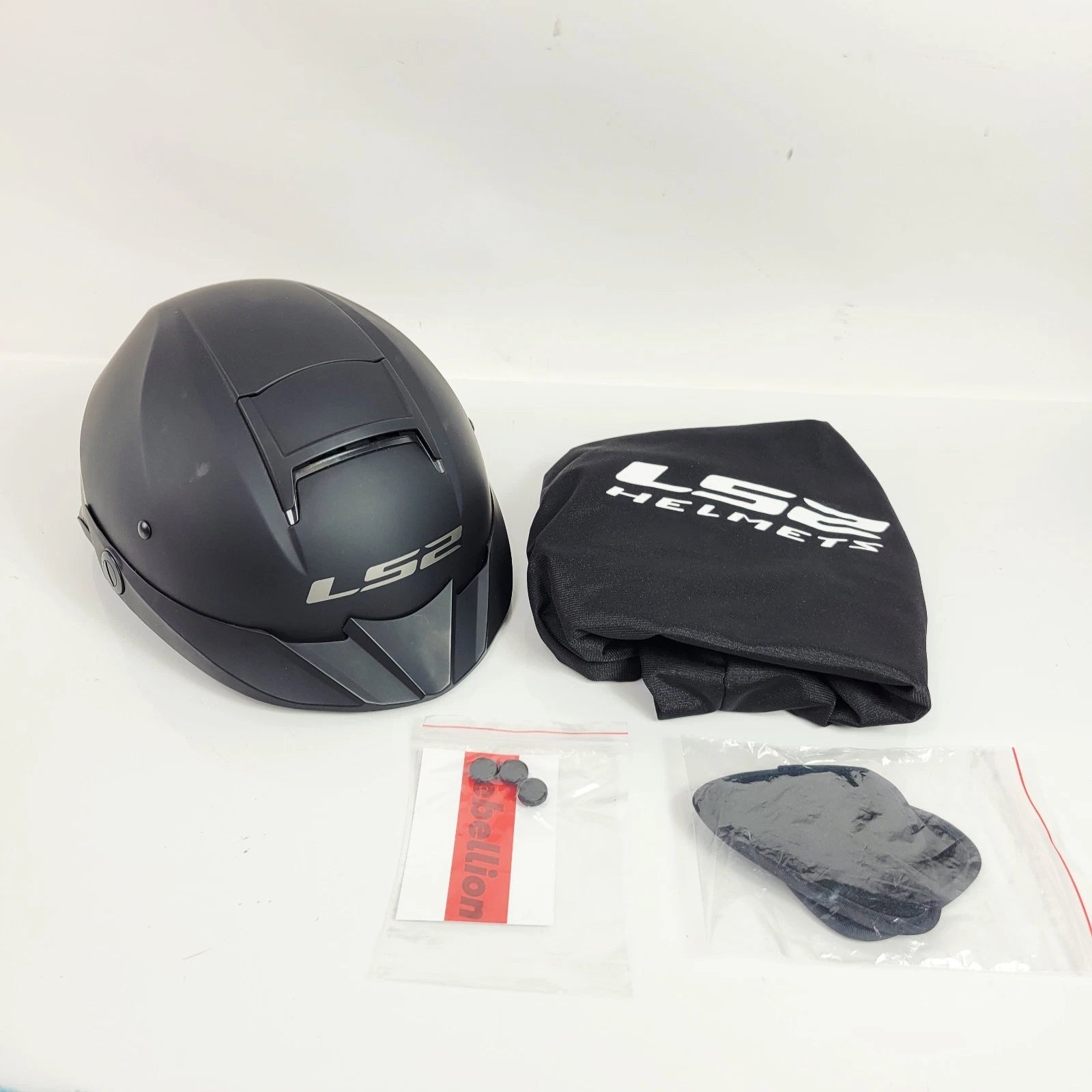 LS2 Rebellion OF590 Solid Matte Black Helmet Size XS (2019–2023)