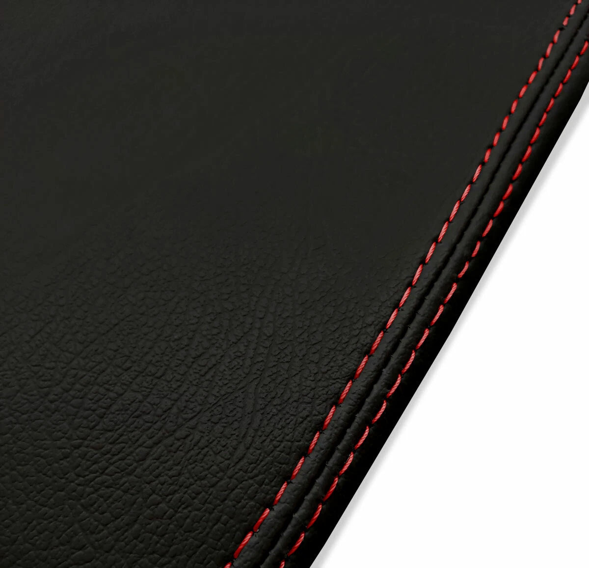 Sunvisors Cover for Ford Mustang (1987–1993) Red Stitch PVC Leather