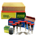 Set of 6 Iridium Spark Plugs & Coils for Audi (2010–2015)