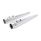 Chrome 4" Slip-On Megaphone Mufflers for Harley Touring (1995–2016)