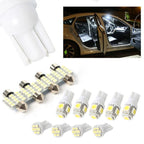 13 x Car White LED Lights for Stock Interior & Dome License Plate Lamps