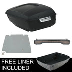 Matte Black King Trunk Smoked Light Base Plate for Harley Road Glide (2014–2026)