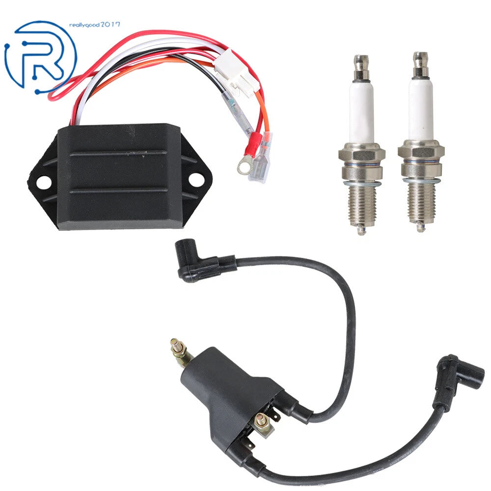 AC CDI Ignition Coil Spark Plugs for EZGO Golf Cart 4 Cycle Gas (1996–1998)