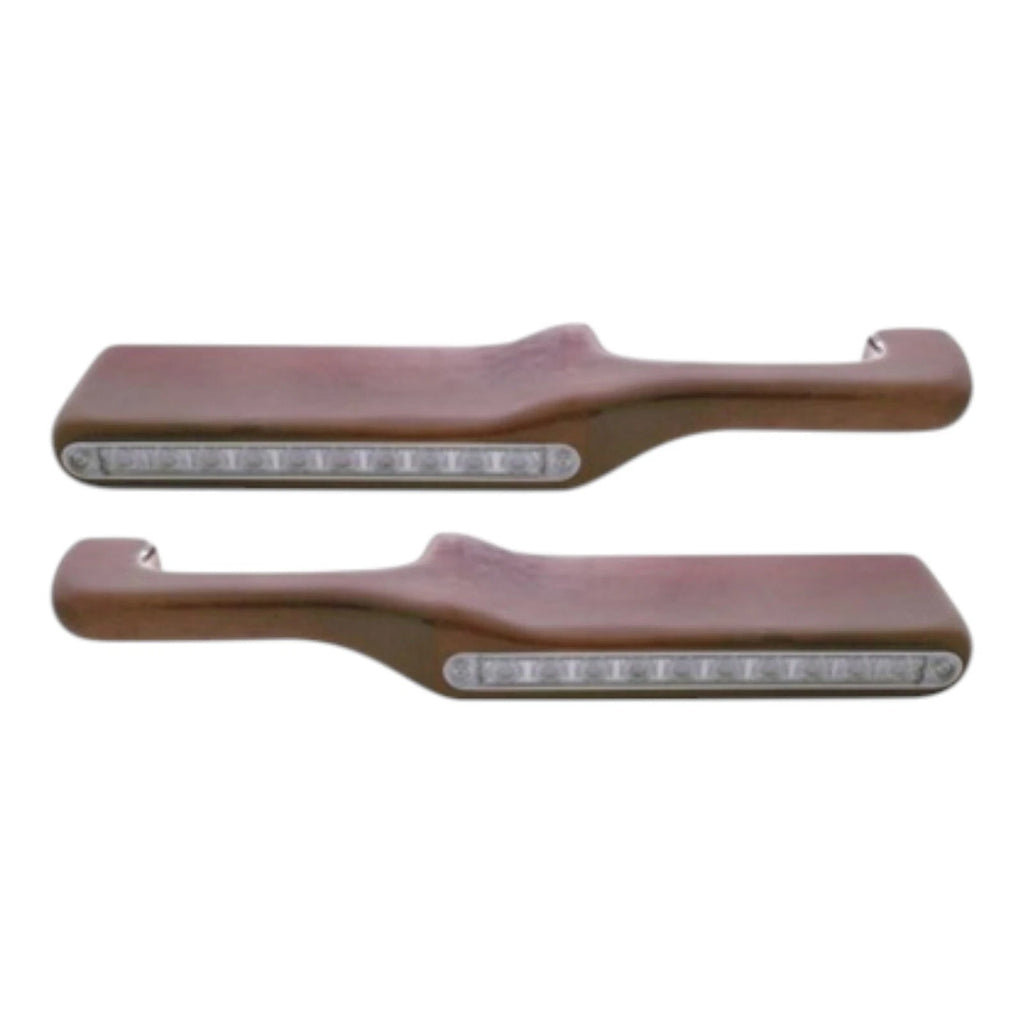 Wood Armrest Set with Amber LED for Peterbilt 1987–2001