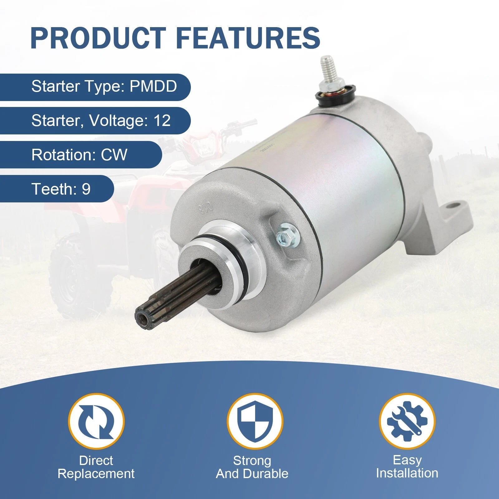 Starter Motor for Honda Sportrax 400EX (2000-2009)