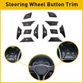 12PCS Black Wheel Steering Button Trim for Mercedes Benz E Class 