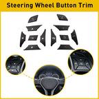 12PCS Black Wheel Steering Button Trim for Mercedes Benz E Class 