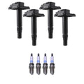 Set of 4 Ignition Coils & Denso Platinum Spark Plugs for Audi A4 Quattro (1996–2001)