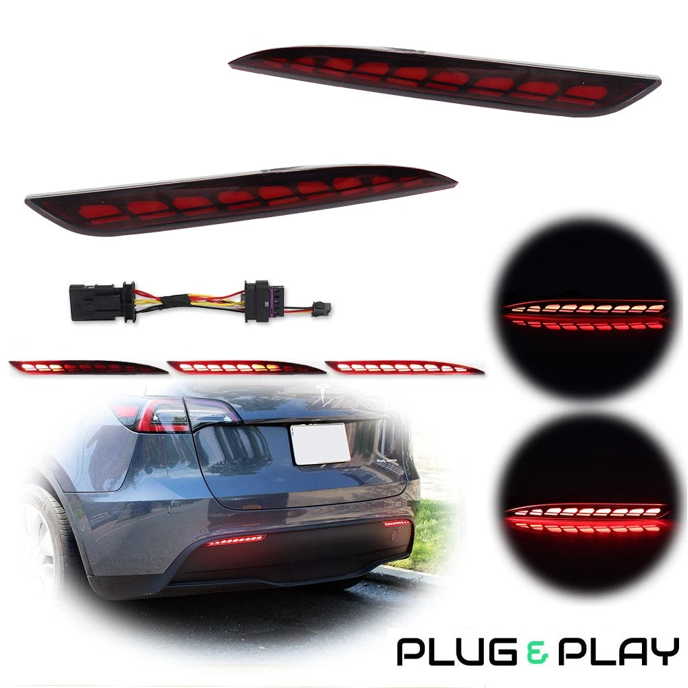 LED Rear Fog Lights for Tesla Model Y (2021–2024)