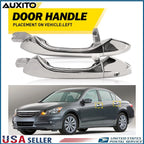 2X Exterior Door Handle for Honda Accord (2008–2012) Chrome